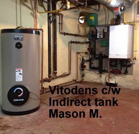Viessmann Vitodens with indirect tank for the Mason residence.
